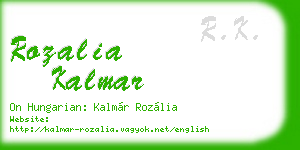rozalia kalmar business card