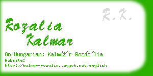 rozalia kalmar business card